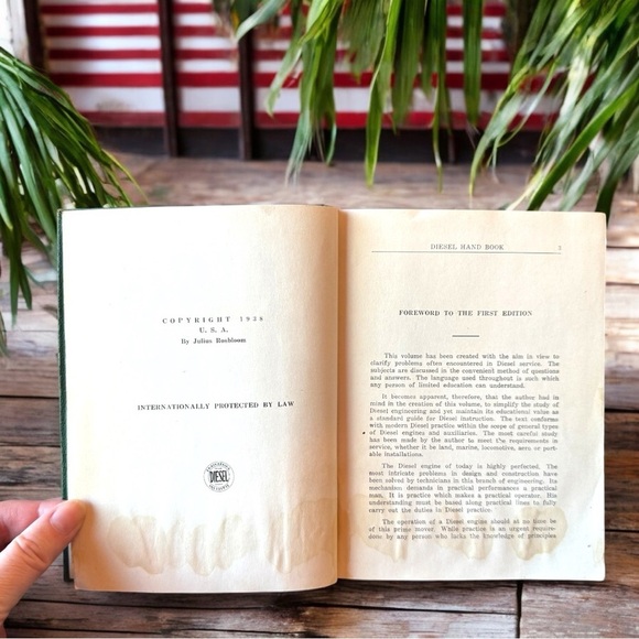 VINTAGE 1938 Diesel Hand Book - Rare Antique Engineering Manual - Collectible - Picture 6 of 13